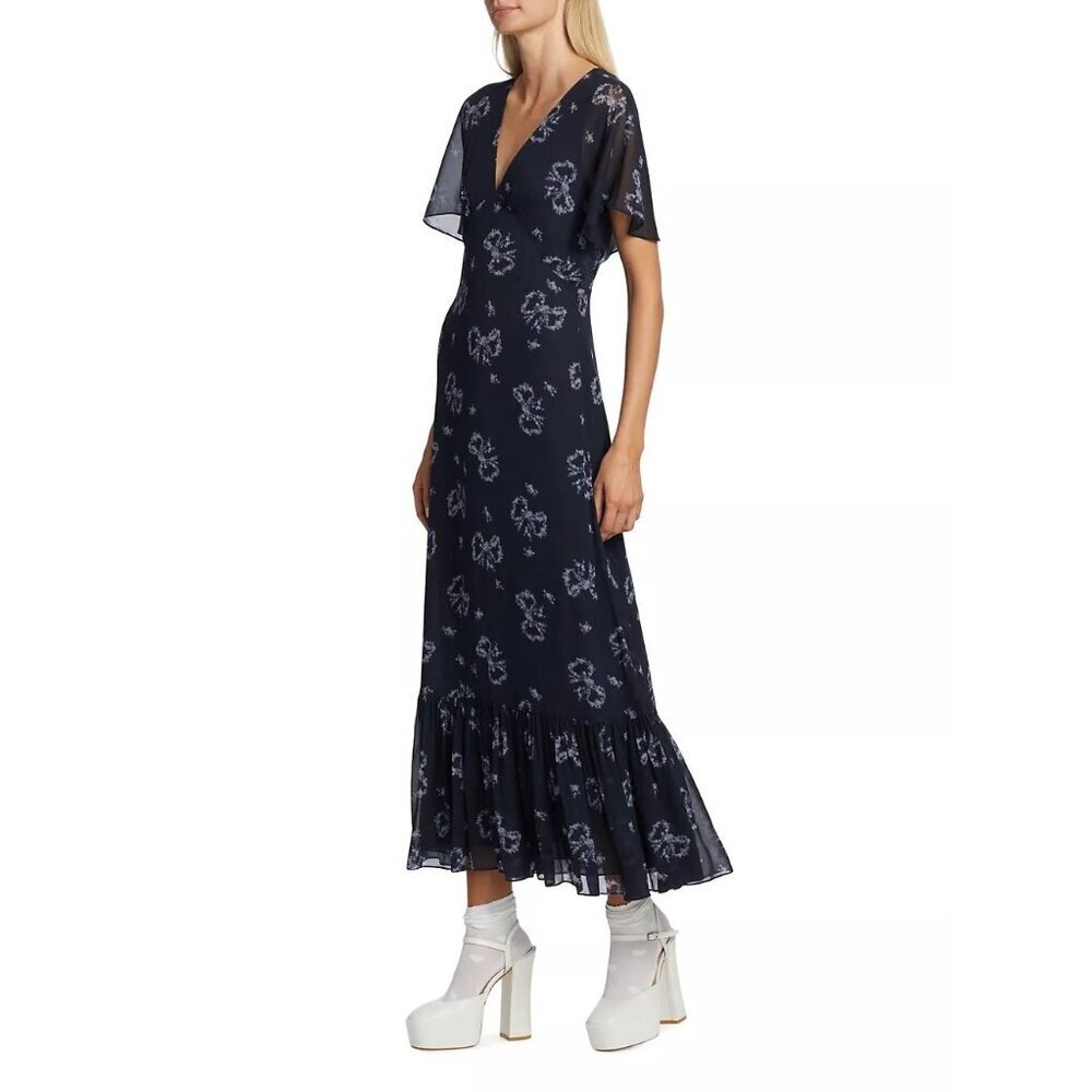 NEW LoveShackFancy Kover Blue Maxi Dress $595 - Picture 3 of 16